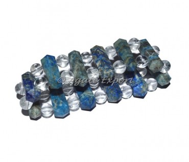 Lapis Lazuli Points With Crystal Quartz Bracelet