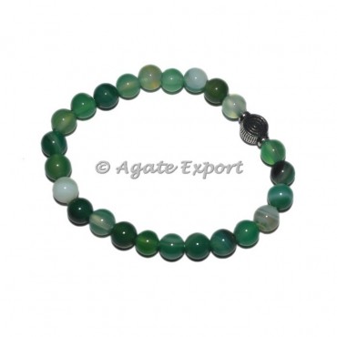 Green Agate Bracelets with Choko ReikI Charm