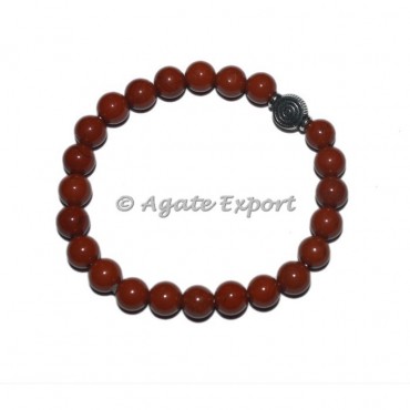 Red Jasper Bracelets with Choko ReikI Charm A grade