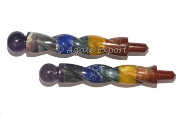 Chakra Bonded Spiral Wands