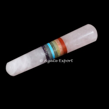 Rose Quartz Smooth Chakra Massage Wands