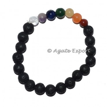 Lava Stone Chakra Bracelets