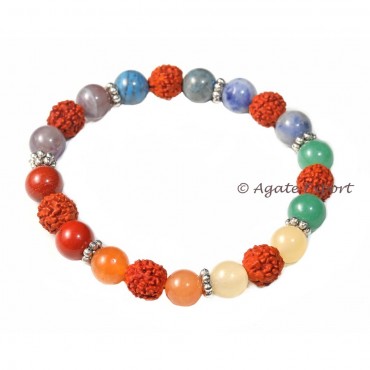 Rudraksha 7 Chakra Bracelet