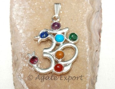 Om Chakra Metal Pendants