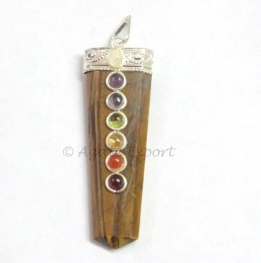 Tiger Eye Chakra Pendants.