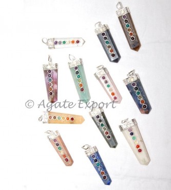 Mix Stone Chakra Pendants.