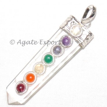 Crystal Quartz Chakra Pendants