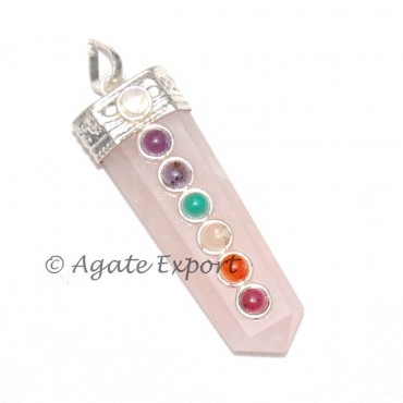 Rose Quartz Chakra Pendants