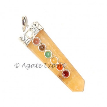 Golden Quartz Chakra Pendants