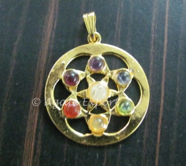 Flower Of Life Chakra Pendant