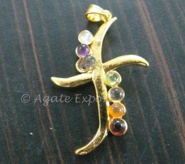 Chakra Golden Plated Pendants