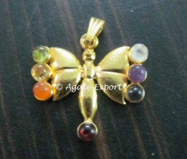 Chakra Butterfly Pendant 