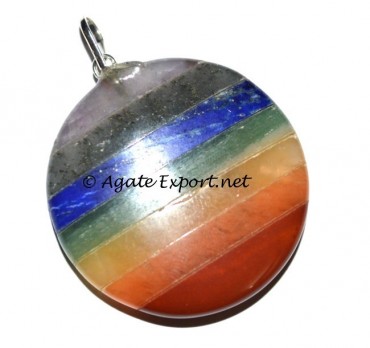 Bonded Chakra Disc Pendant