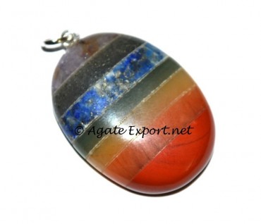 Bonded Chakra Oval Pendant