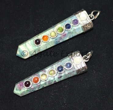 Ruby Zoisite Chakra Pendant