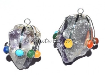 Amethyst Rough Chakra Pendant