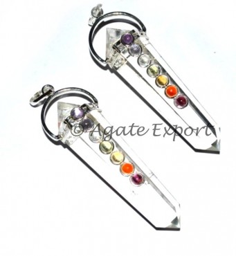 Crystal Quartz Double Terminated Chakra Pendant