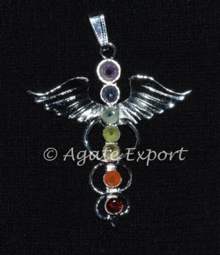 Chakra Caduceus I Pendant