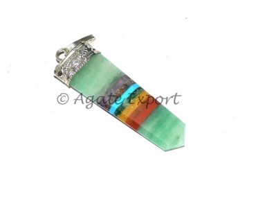 Green Jade Boned Chakra Pendants