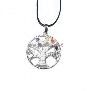 Flower of Life Chakra Pendant With Cord