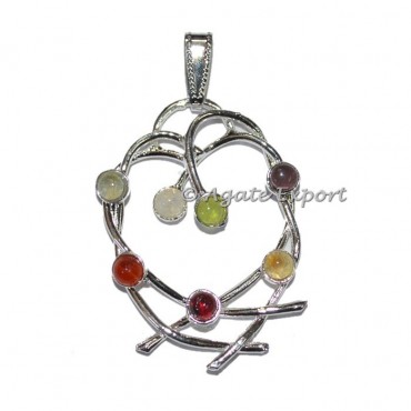 Flower 7 Chakra Pendant