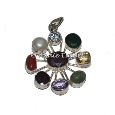 Seven Chakra With Other 2 Stones Yoga Pendants