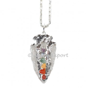Crystal Quartz Chakra Electro Necklace