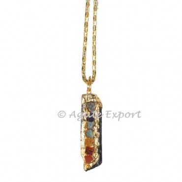 Tourmaline Chakra Gold Electro Necklace