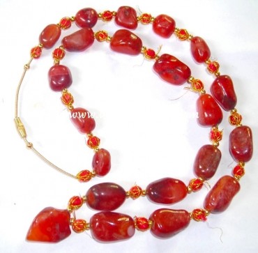 Carnelian 4 Side Beads Necklaces