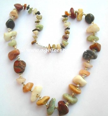 Mix Agate Bagger Necklace.