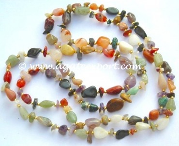 Mix Agate Bagger - Chips Necklace