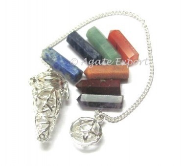 Chakra Cage Pendulums with Chakra Point