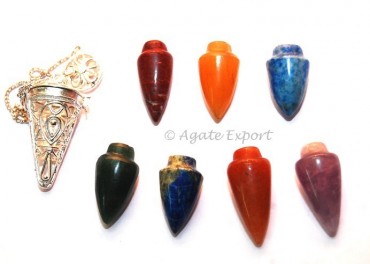 Chakra Charmed Cage Pendulums Cone