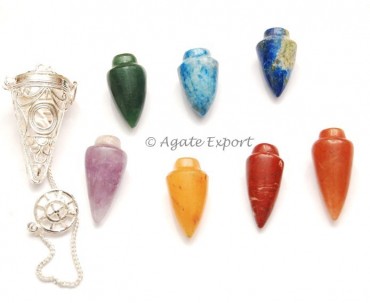 Chakra Cage Triple Moon Pendulums Cone