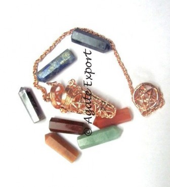 Pentagram Copper Cage Pendulum