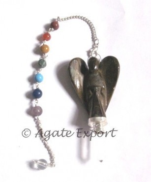 Tiger Eye Angel Chakra Pendulum