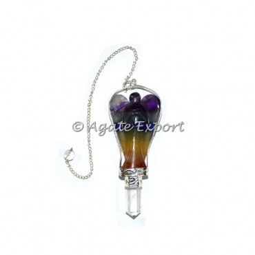 Bonded Seven Chakra Angel Pendulum