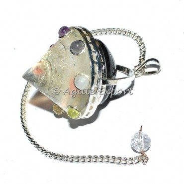 Chakra Cone Crystal Pendulums