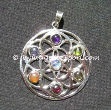 Flower Of Life Chakra Star Pendant