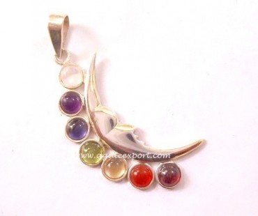 Moon Seven Chakra Pendant.