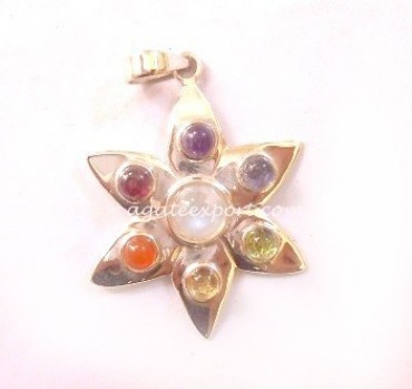 Lotus Seven Chakra Pendant.