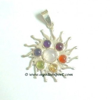 Seven Chakra Sun Pendant.