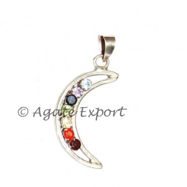 Charka Moon Faceted Pendant