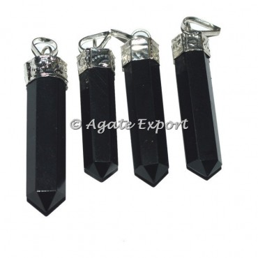 Black Agate Cap Pencil Pendants