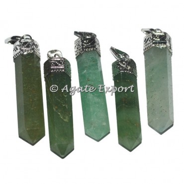 Green Jade Cap Pencil Pendants