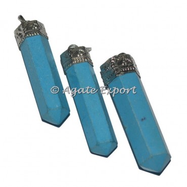 Turquoise Cap Pencil Pendants