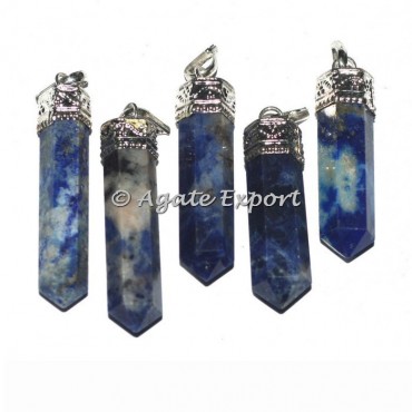 Sodalite Cap Pencil Pendants