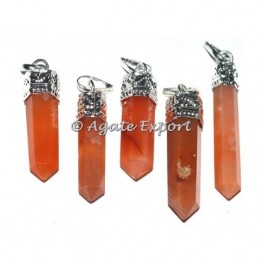 Carnelian Cap Pencil Pendants