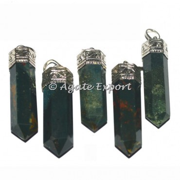 Blood Stone Cap Pencil Pendants