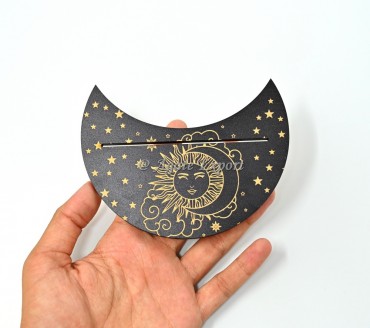 Sun With Star Moon Card Holder
